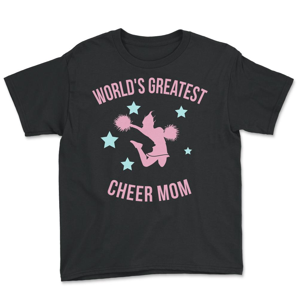 Worlds Greatest Cheer Mom - Youth Tee - Black