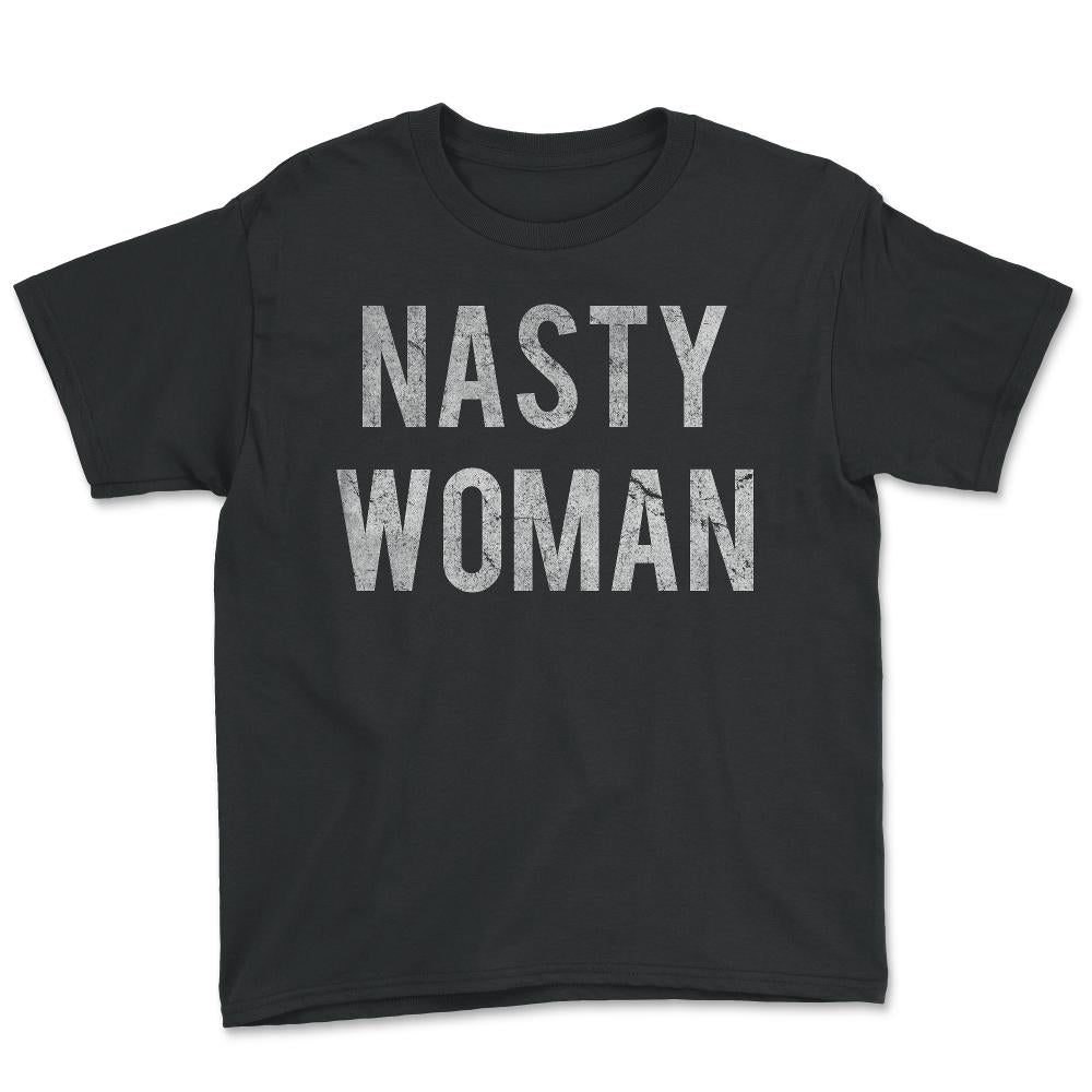 Nasty Woman Retro - Youth Tee - Black