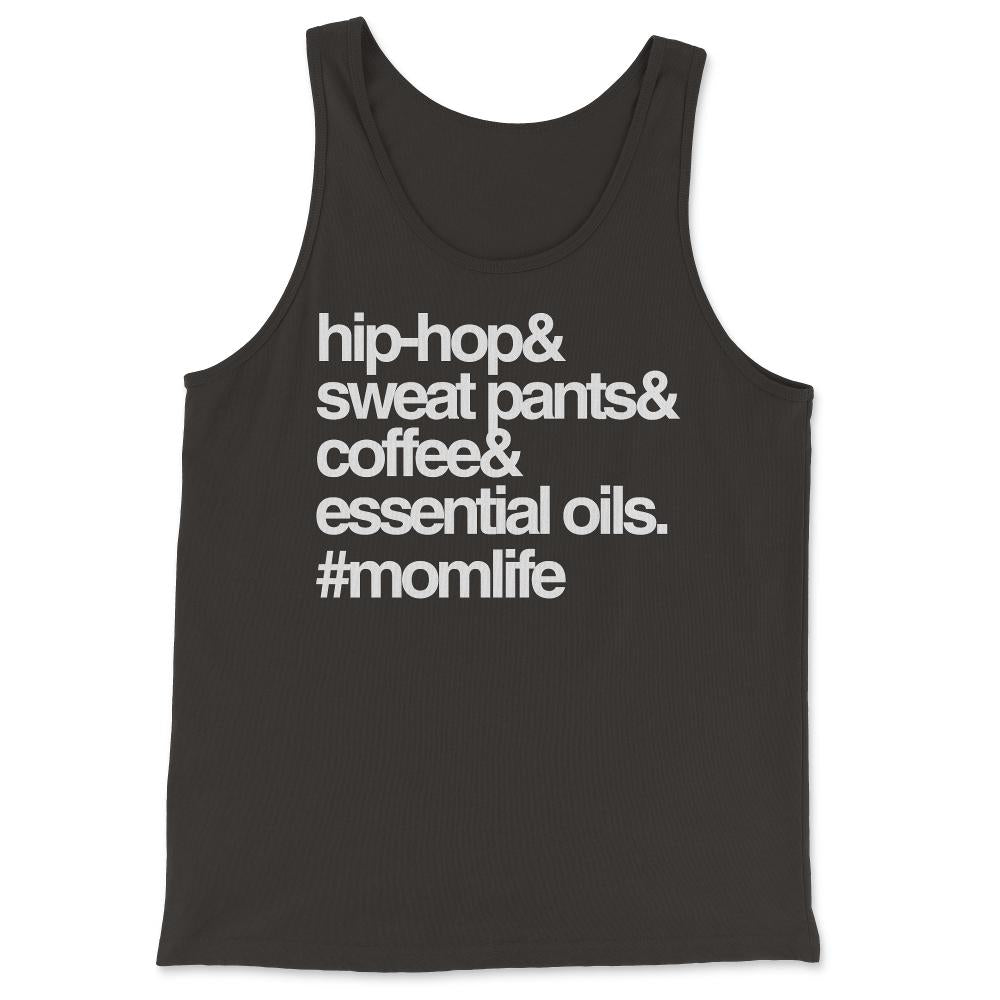 Hip Hop Sweat Pants Essential Oils Coffee Momlife - Tank Top - Black