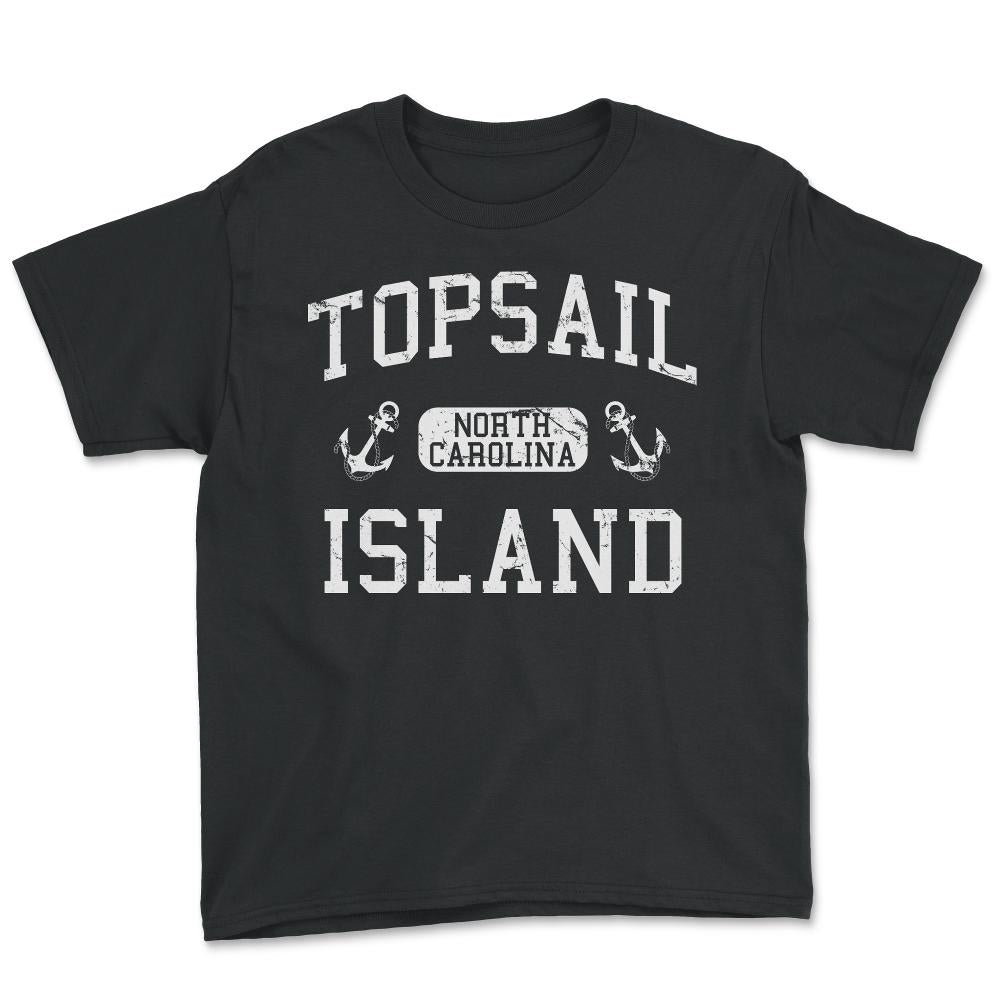Topsail Island North Carolina - Youth Tee - Black