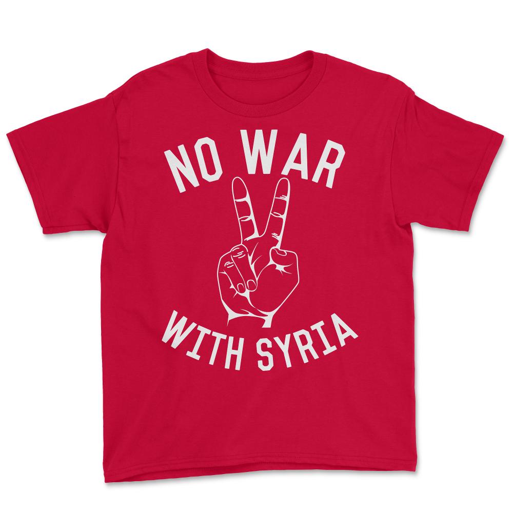 No War With Syria - Youth Tee - Red