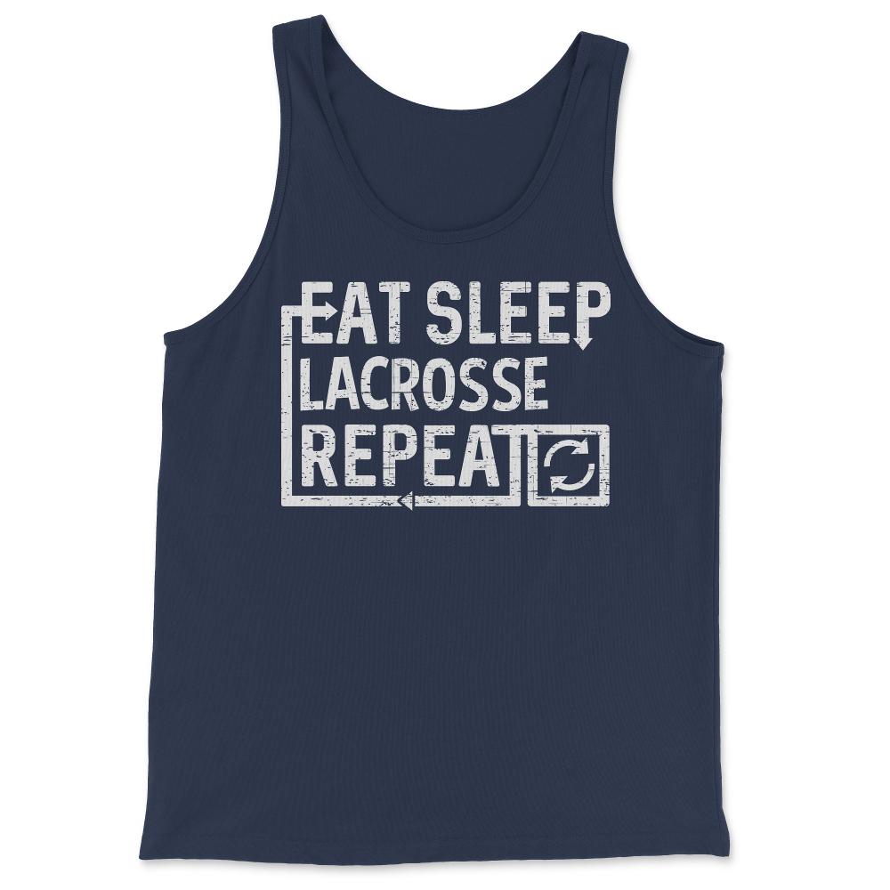 Eat Sleep Lacrosse - Tank Top - Navy