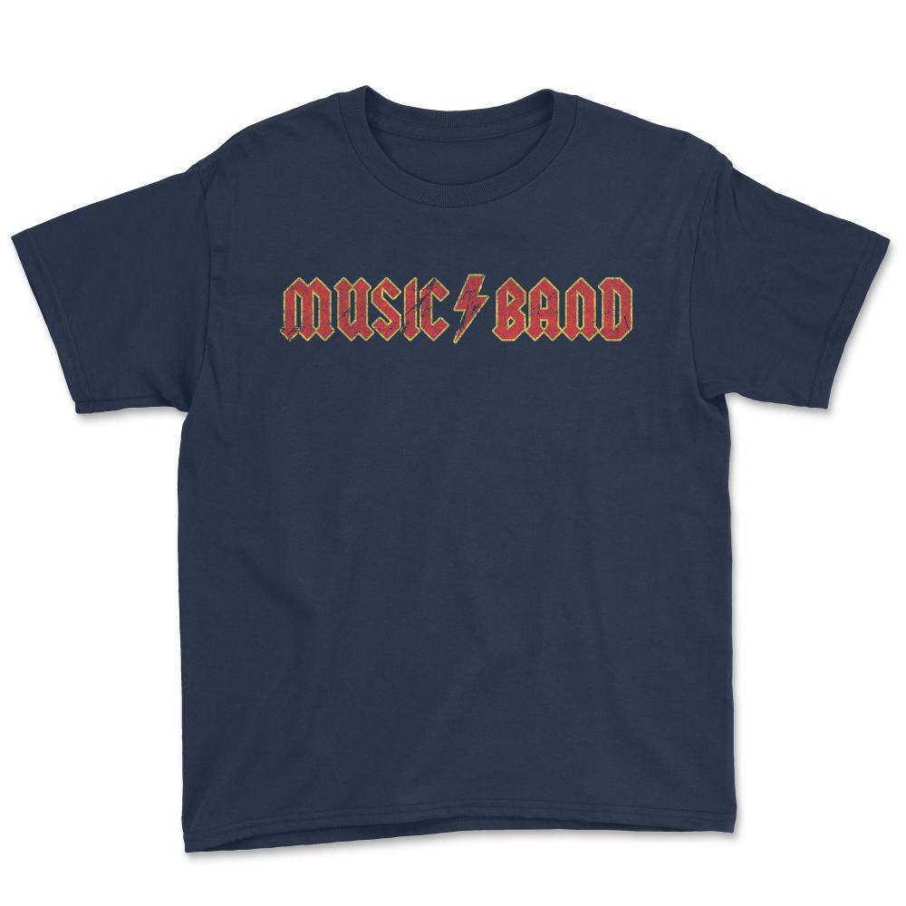 Music Band Distressed Sarcastic Funny - Youth Tee - Navy