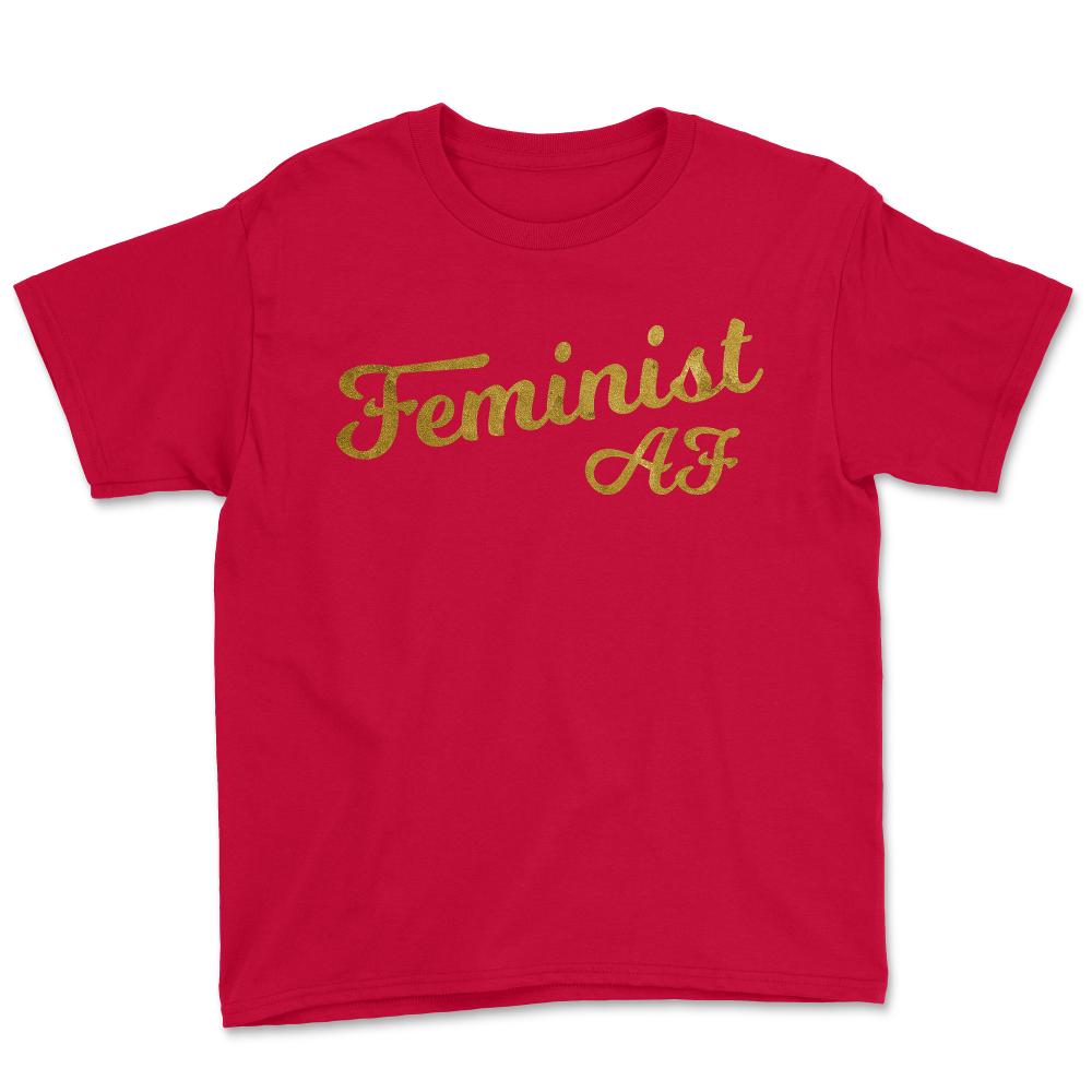 Feminist Af - Youth Tee - Red