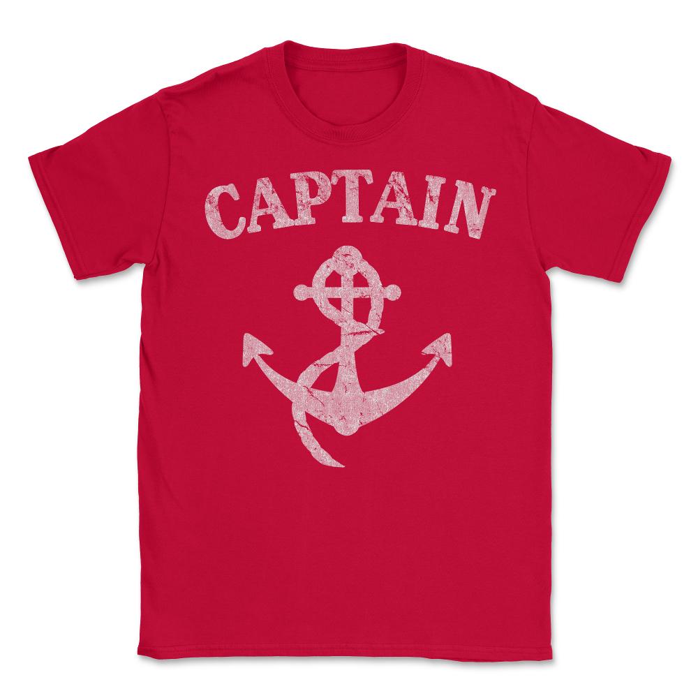 Retro Captain Of The Ship - Unisex T-Shirt - Red