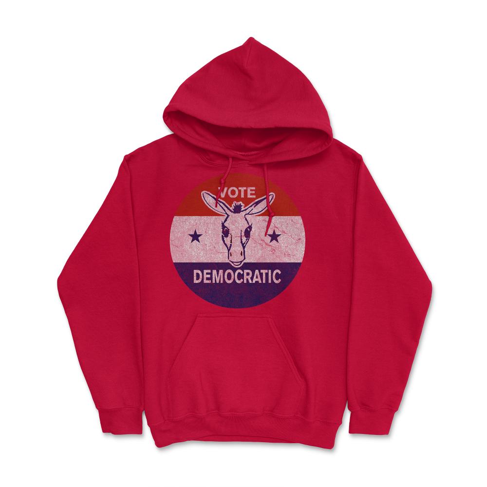 Vote Democratic Retro Democrat - Hoodie - Red