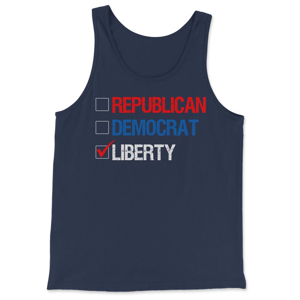 Republican Democrat Liberty Libertarian - Tank Top - Navy