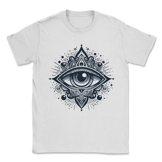 Mystical Third Eye Spiritual Unisex T-Shirt - White