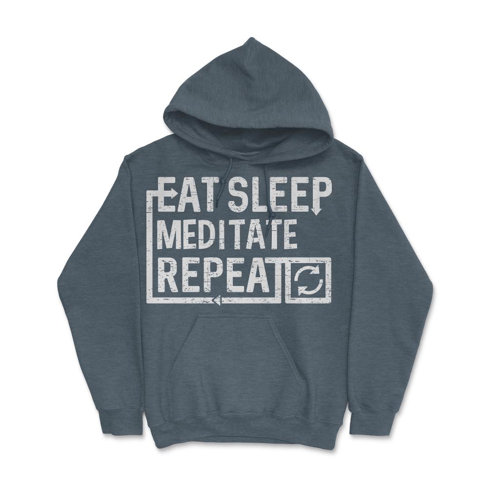 Eat Sleep Meditate - Hoodie - Dark Grey Heather