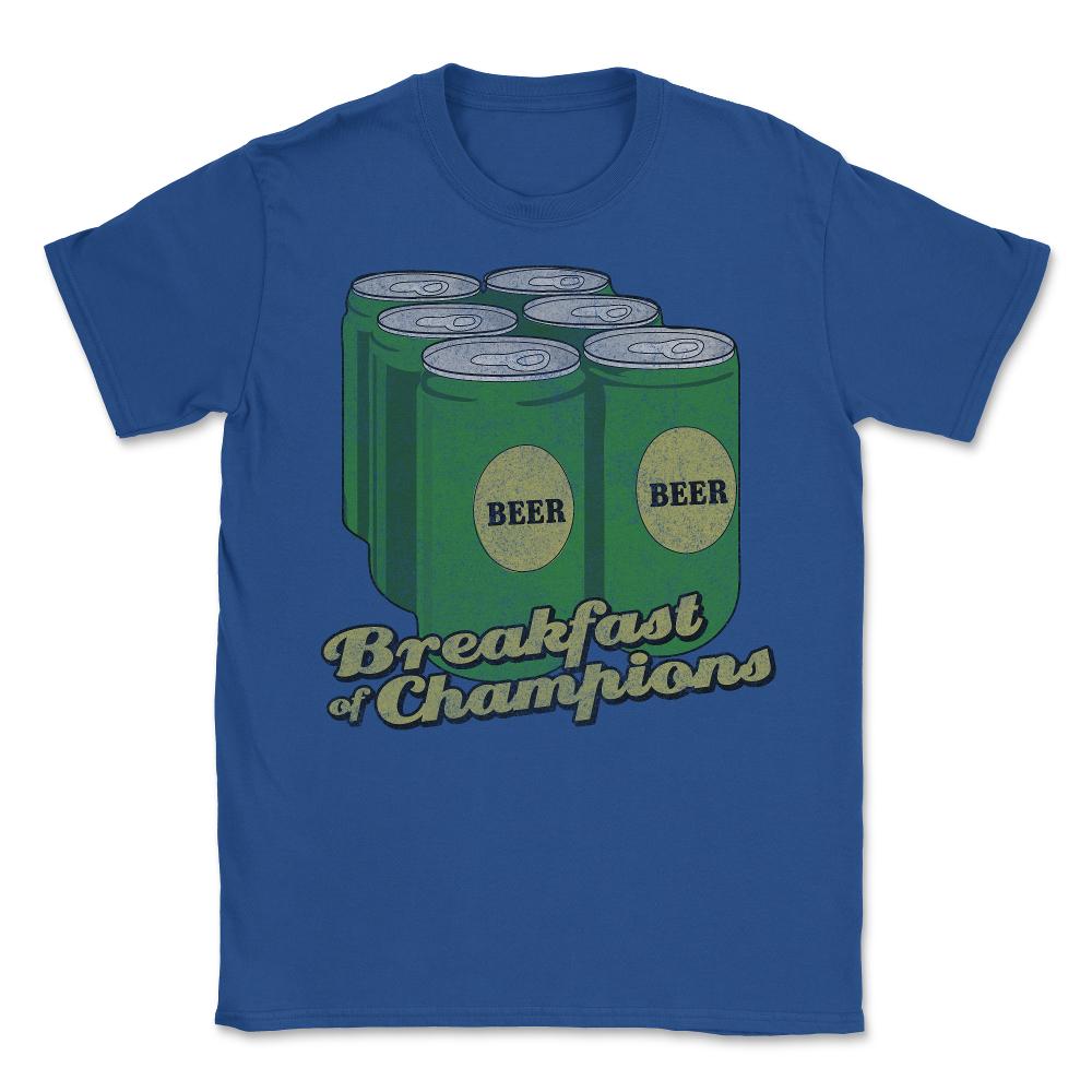 Beer Breakfast of Champions Retro - Unisex T-Shirt - Royal Blue