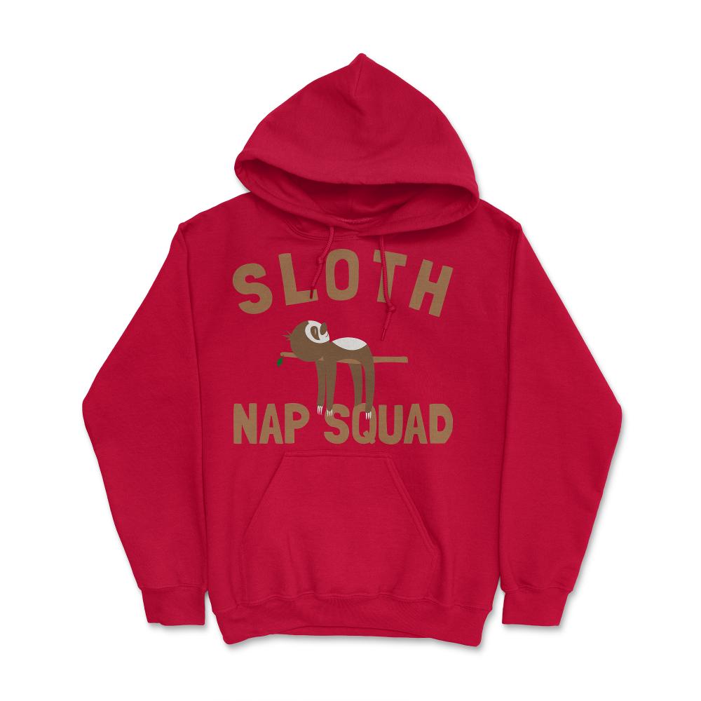 Sloth Nap Squad - Hoodie - Red