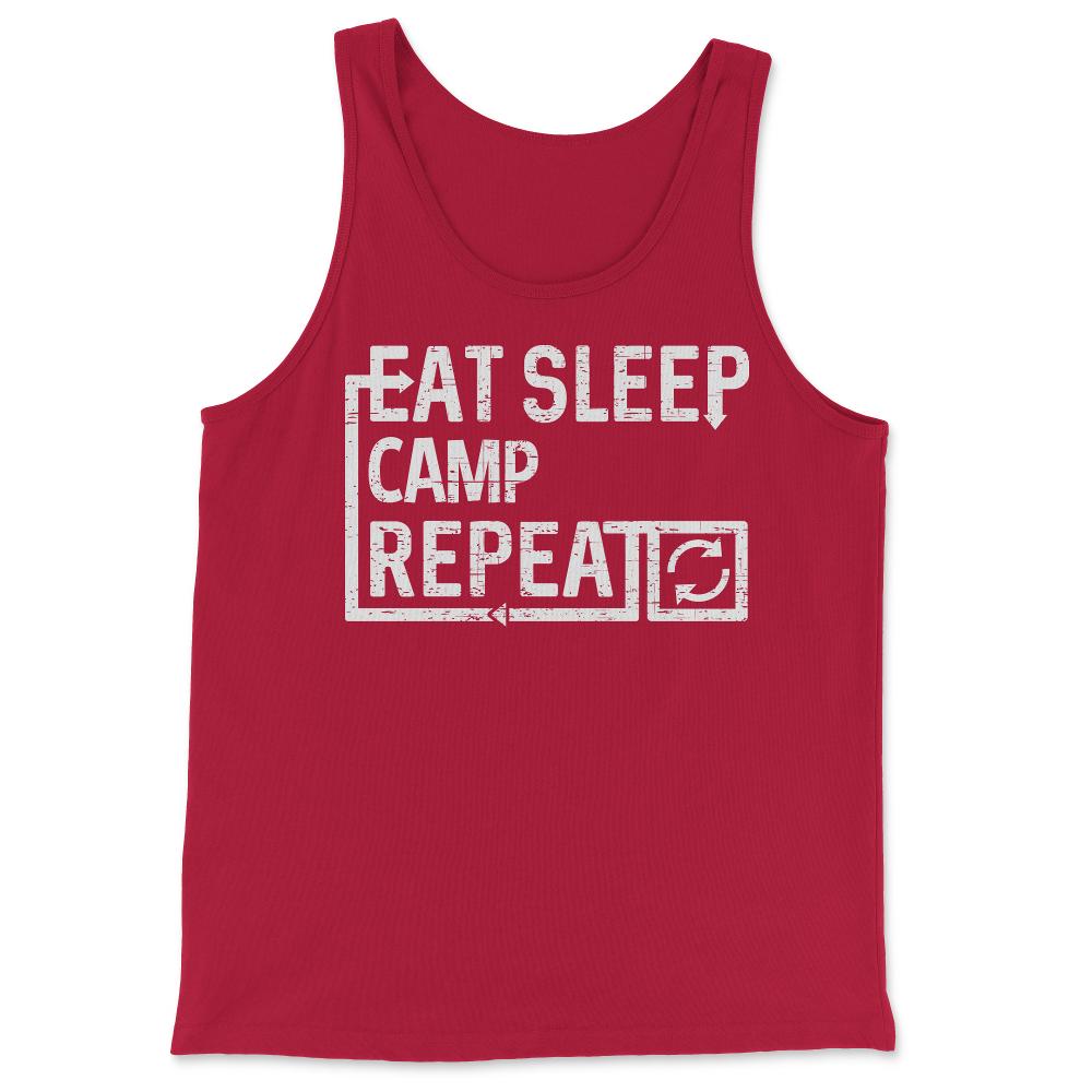Eat Sleep Camp - Tank Top - Red