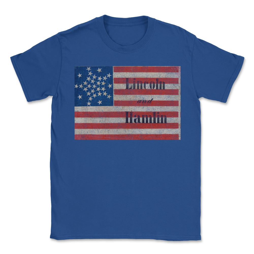 Lincoln Hamlin Retro - Unisex T-Shirt - Royal Blue