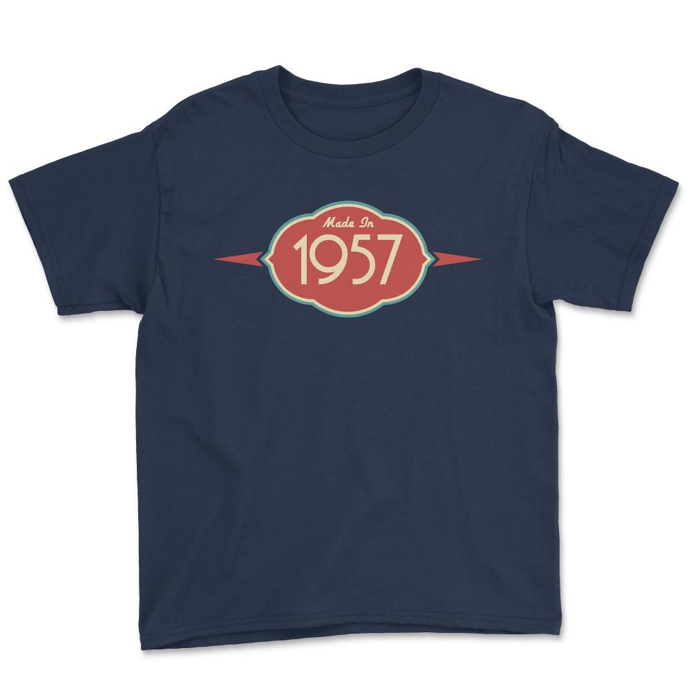 Retro Made In 1957 - Youth Tee - Navy