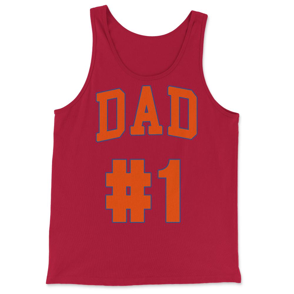 #1 dad - Tank Top - Red