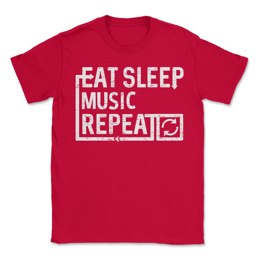 Eat Sleep Music - Unisex T-Shirt - Red