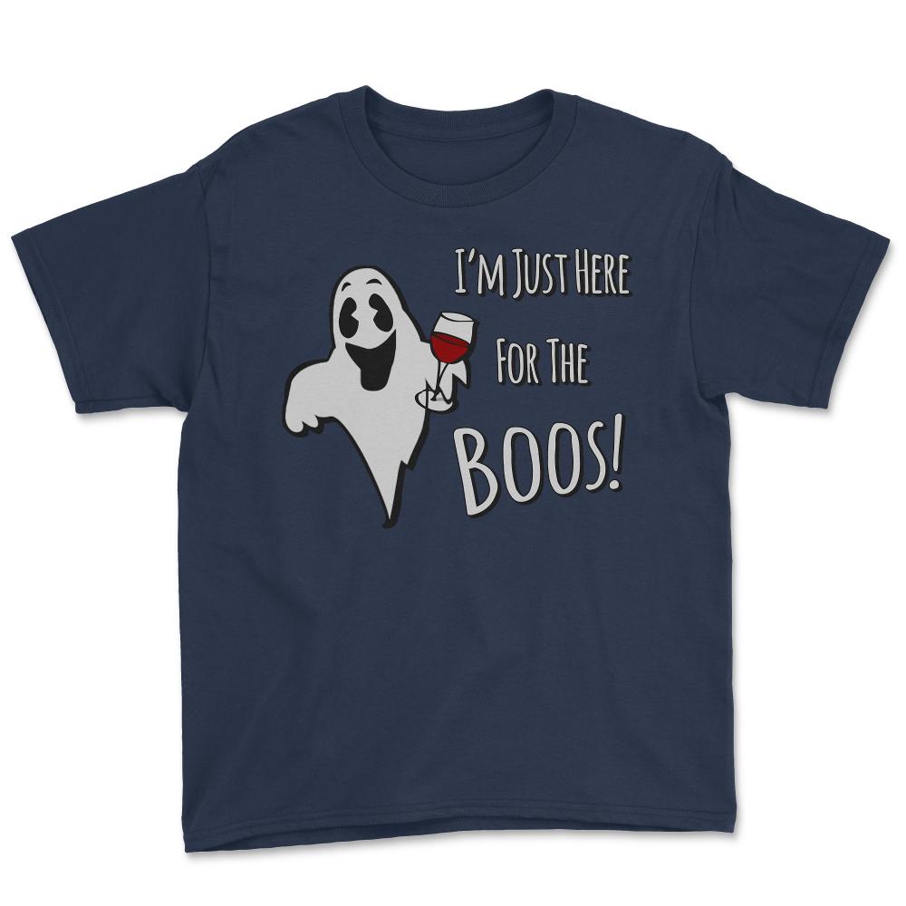 I'm Just Here For The Boos Halloween - Youth Tee - Navy