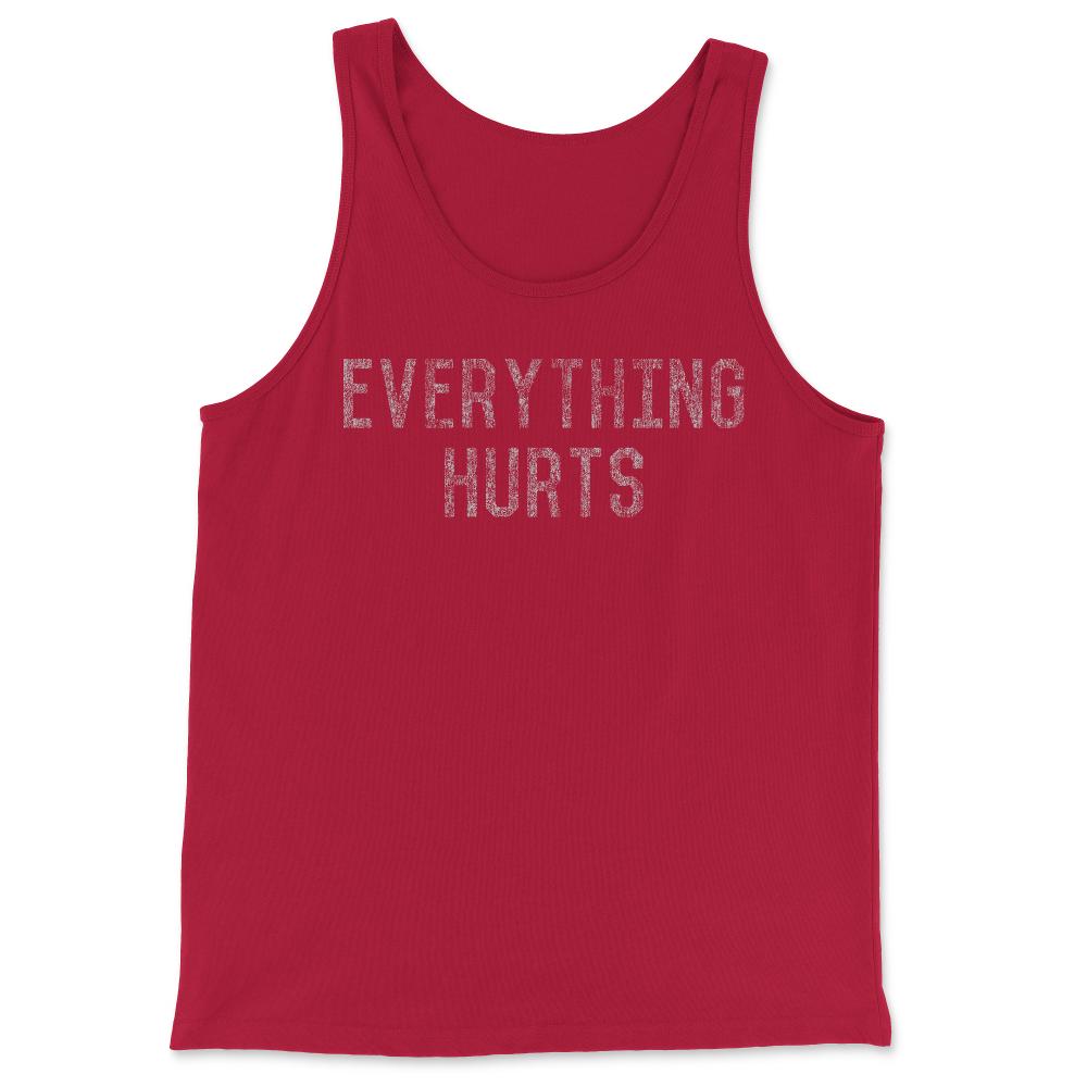 Everything Hurts Retro Workout - Tank Top - Red