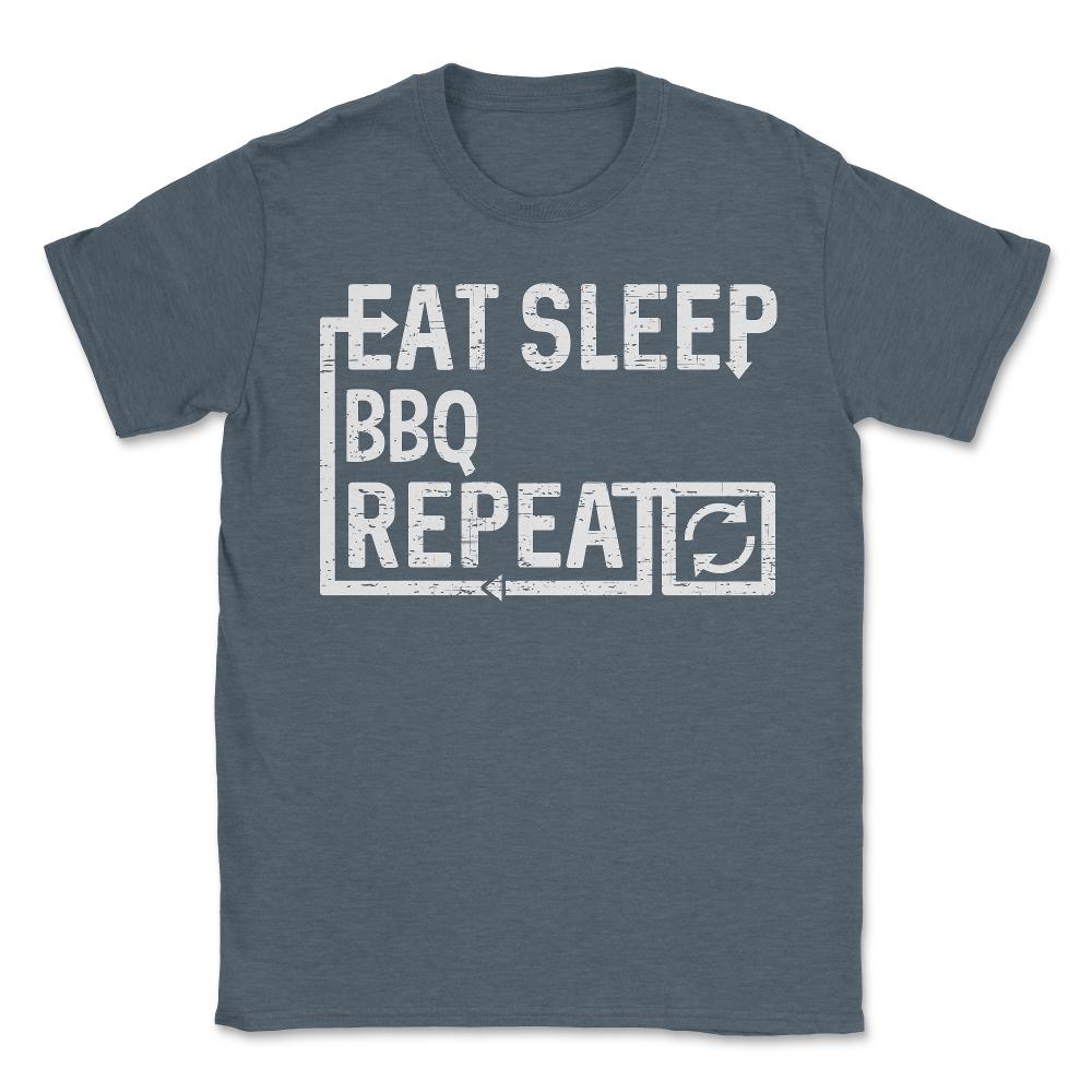 Eat Sleep BBQ - Unisex T-Shirt - Dark Grey Heather
