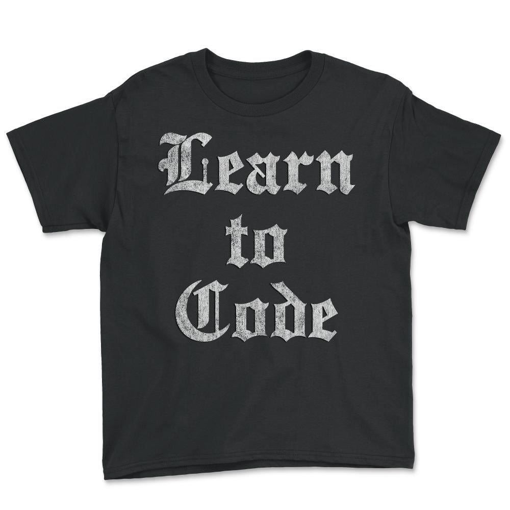 Learn to Code - Youth Tee - Black