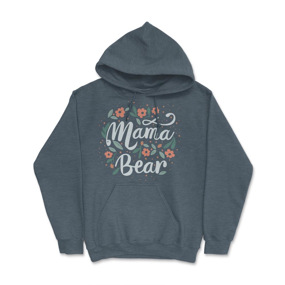 Mama Bear Floral - Hoodie - Dark Grey Heather