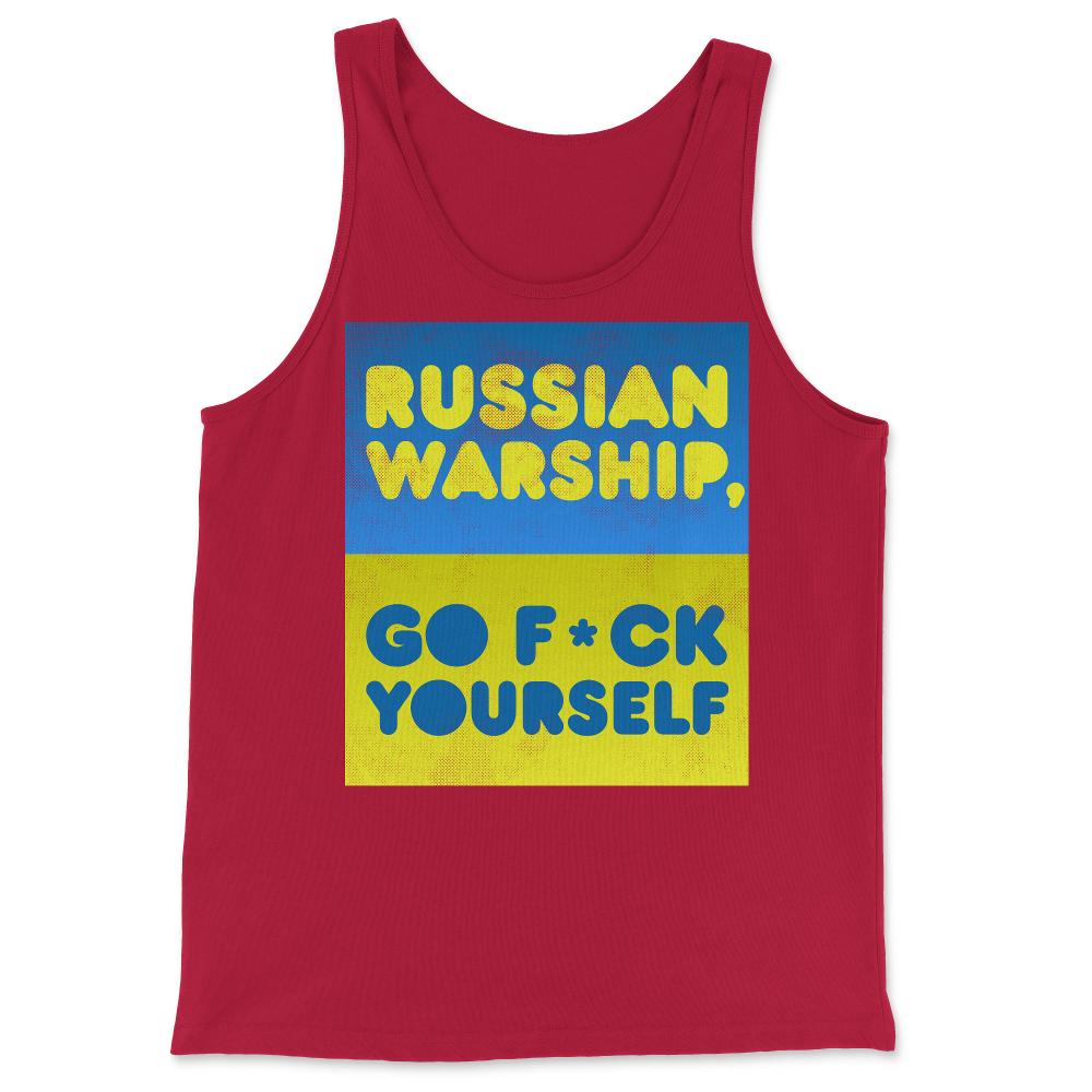 Russian Warship Go F*ck Yourself - Tank Top - Red