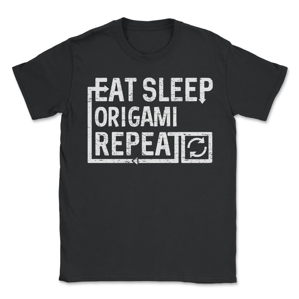 Eat Sleep Origami - Unisex T-Shirt - Black
