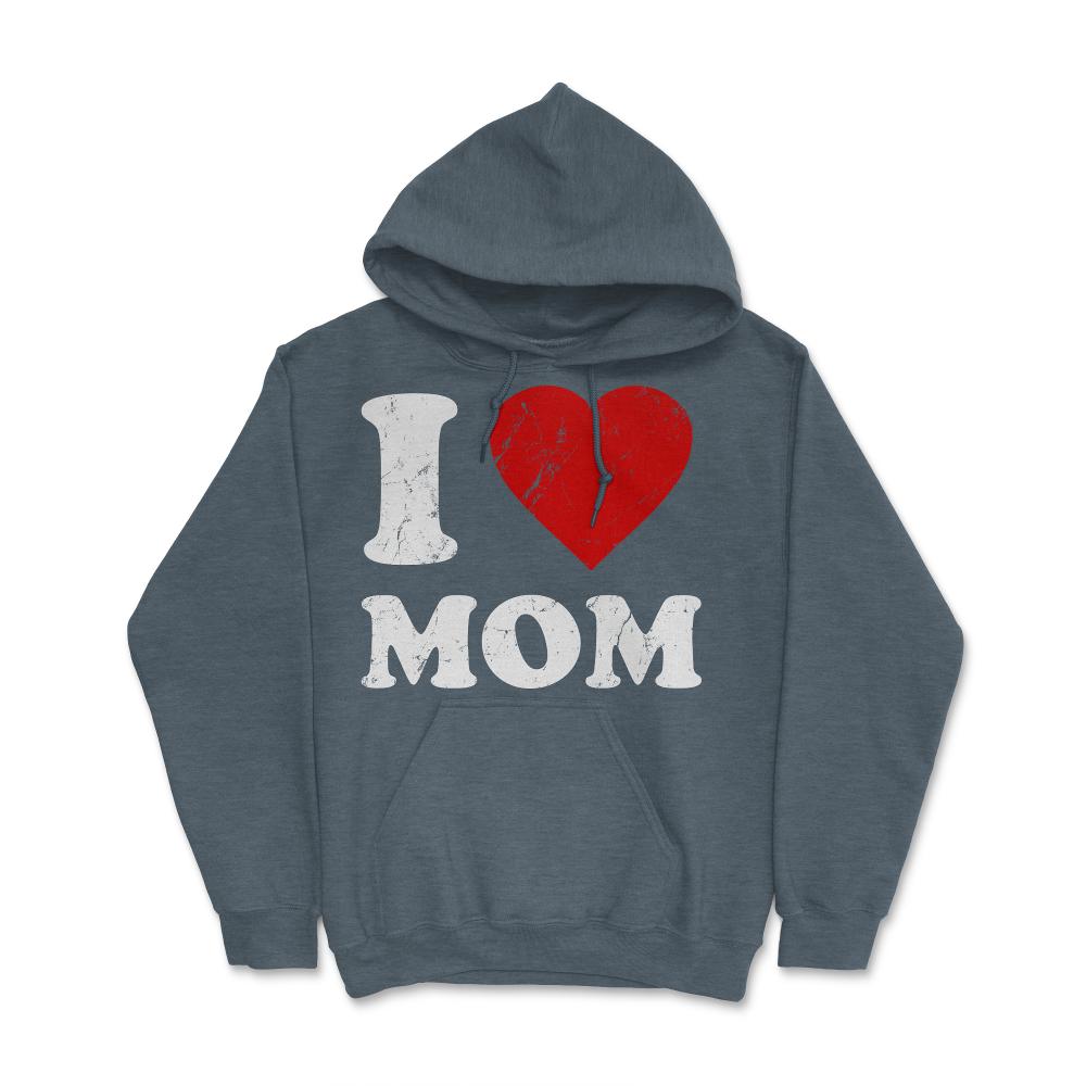 I Love Mom - Hoodie - Dark Grey Heather