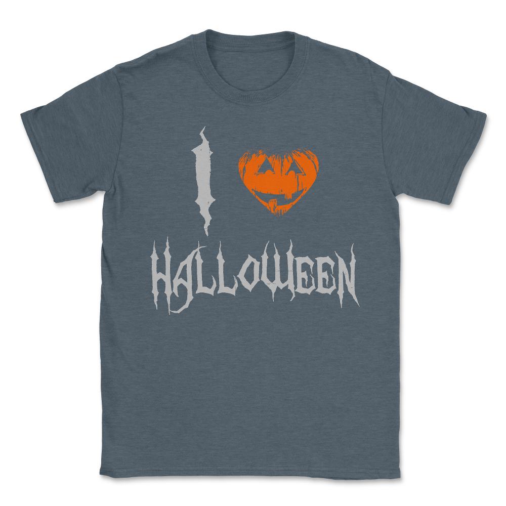 I Love Halloween - Unisex T-Shirt - Dark Grey Heather