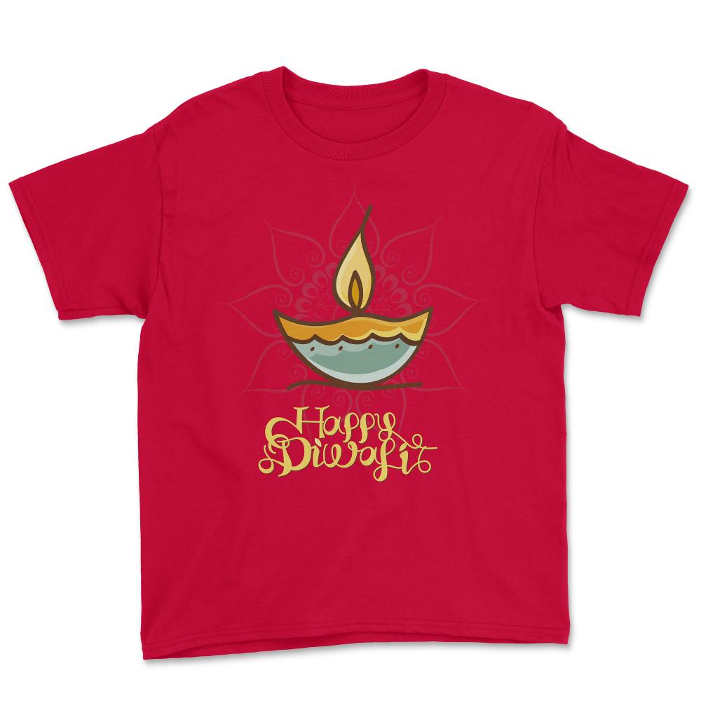 Happy Diwali T Shirt - Youth Tee - Red