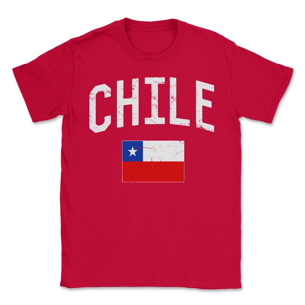 Chile Flag - Unisex T-Shirt - Red