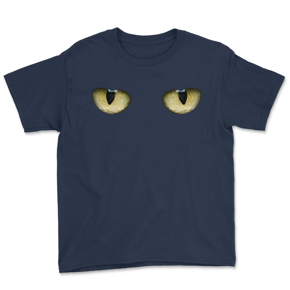 Creepy Cat Eyes - Youth Tee - Navy