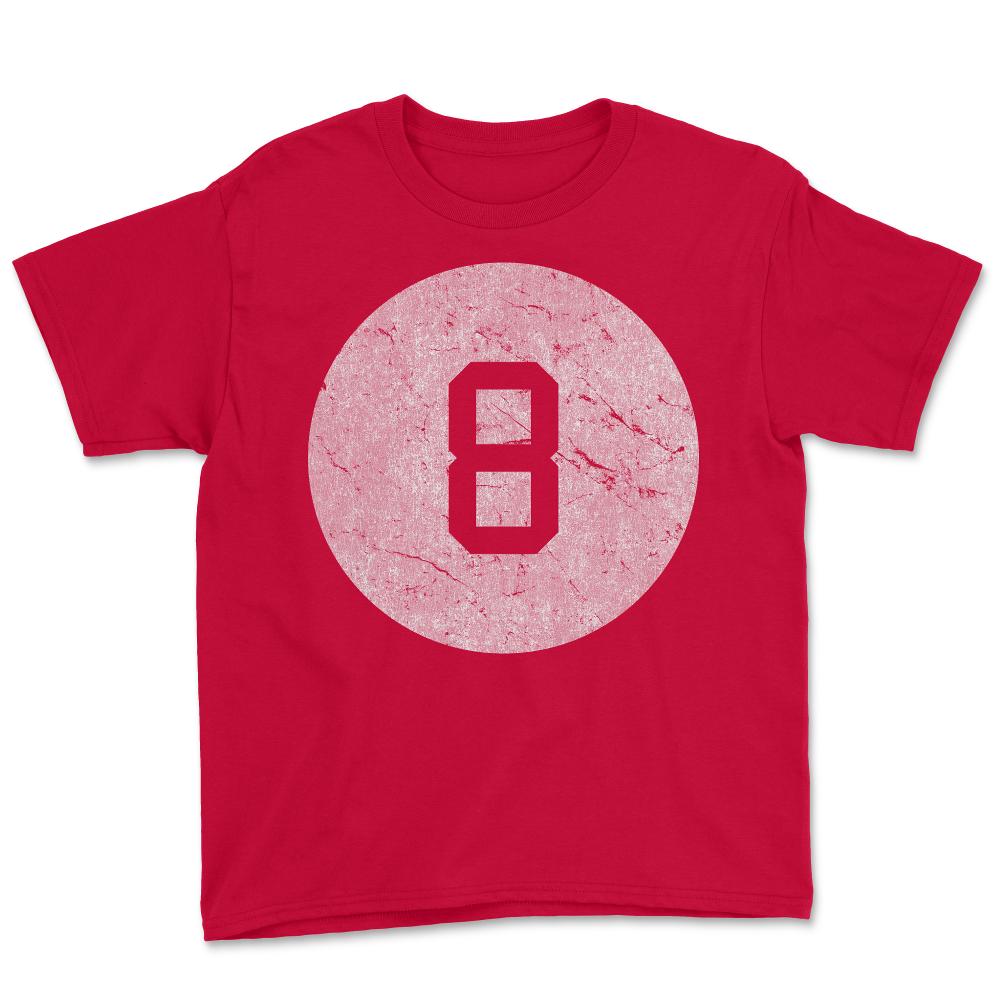 Retro 8 Ball - Youth Tee - Red