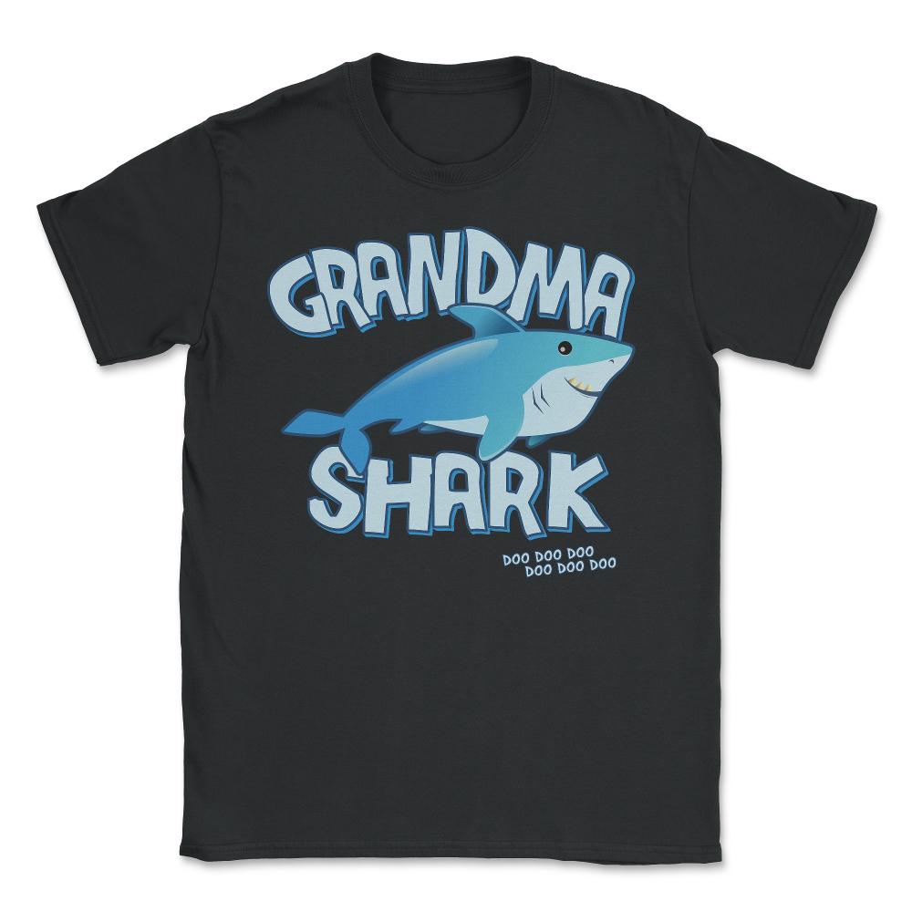 Grandma Shark Doo Doo Doo - Unisex T-Shirt - Black