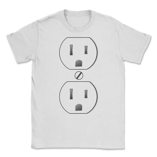 Electrical Outlet Halloween Costume Unisex T-Shirt - White