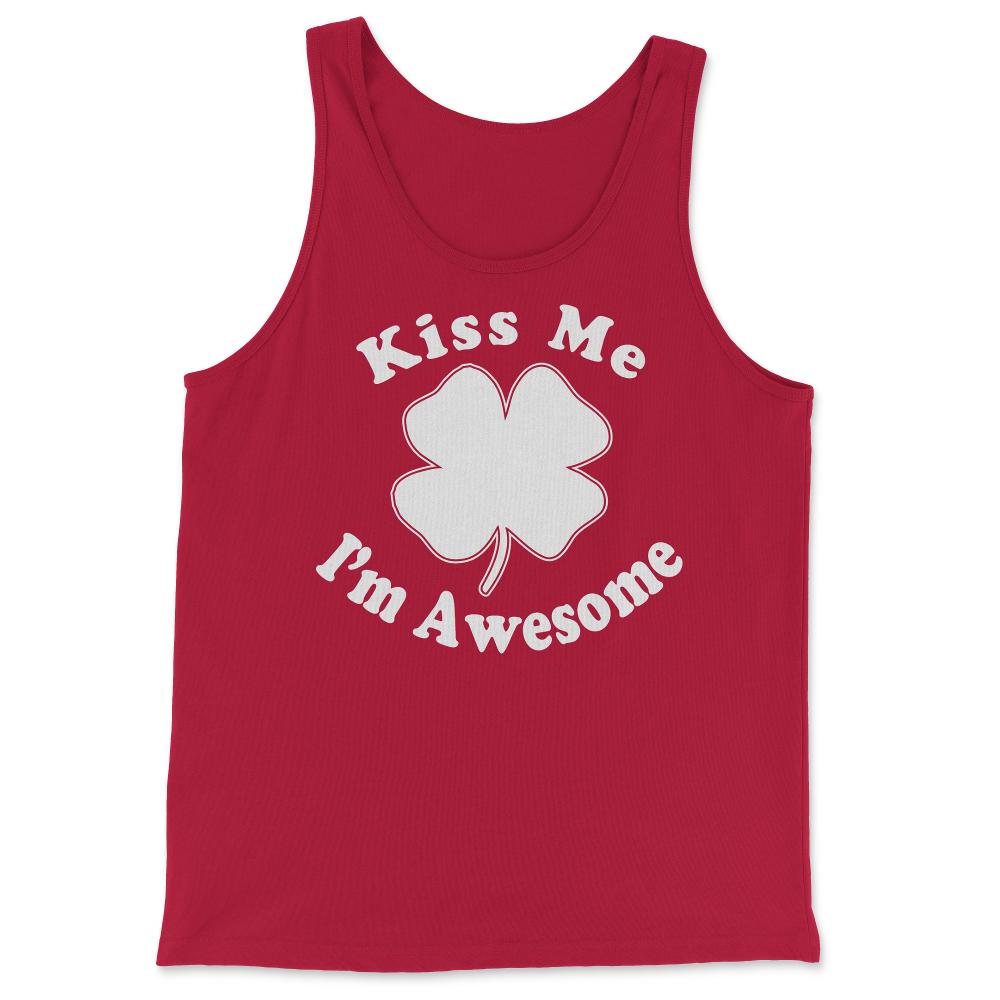 Kiss Me I'm Awesome - Tank Top - Red