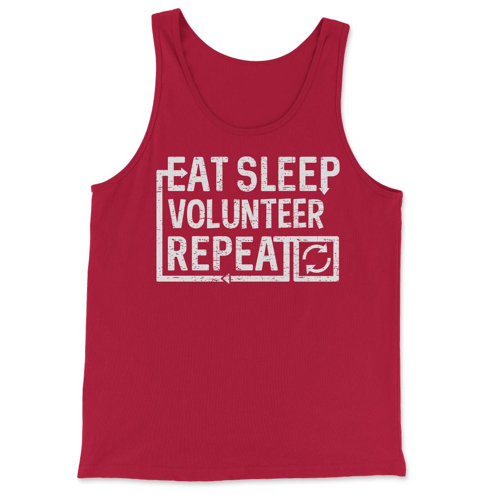 Eat Sleep Volunteer - Tank Top - Red