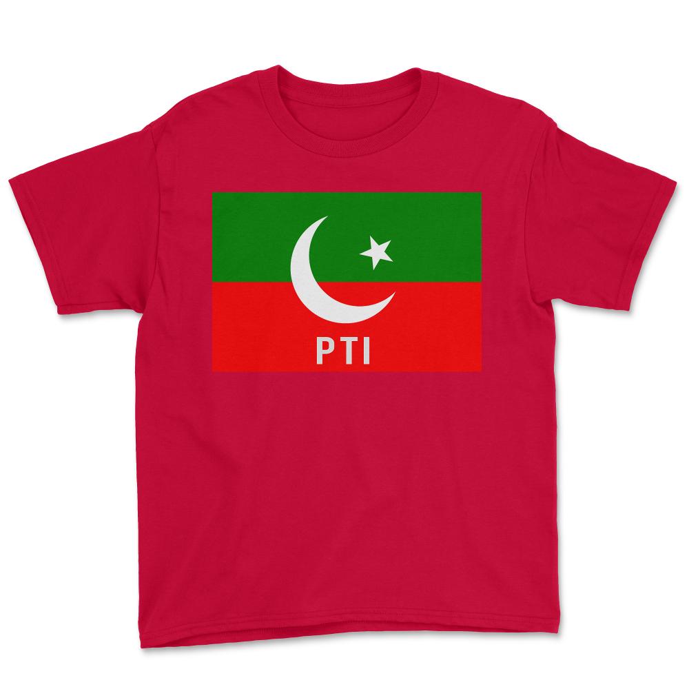 Pakistan PTI Party Flag - Youth Tee - Red