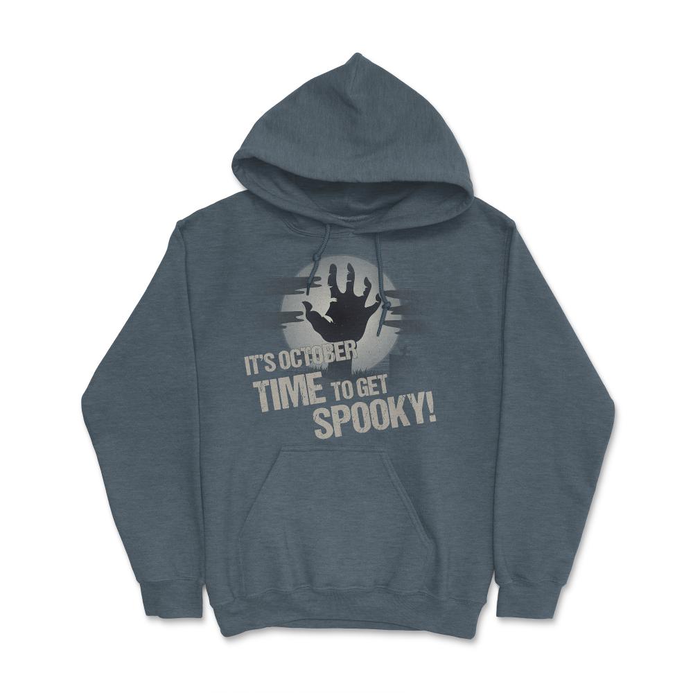 It's October Time to Get Spooky - Hoodie - Dark Grey Heather