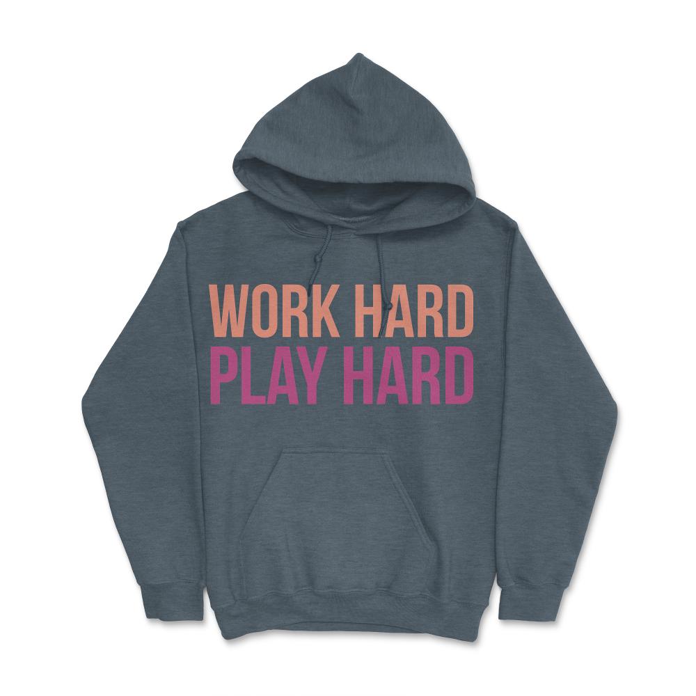 Work Hard Play Hard Workout Gym Workout Muscle - Hoodie - Dark Grey Heather
