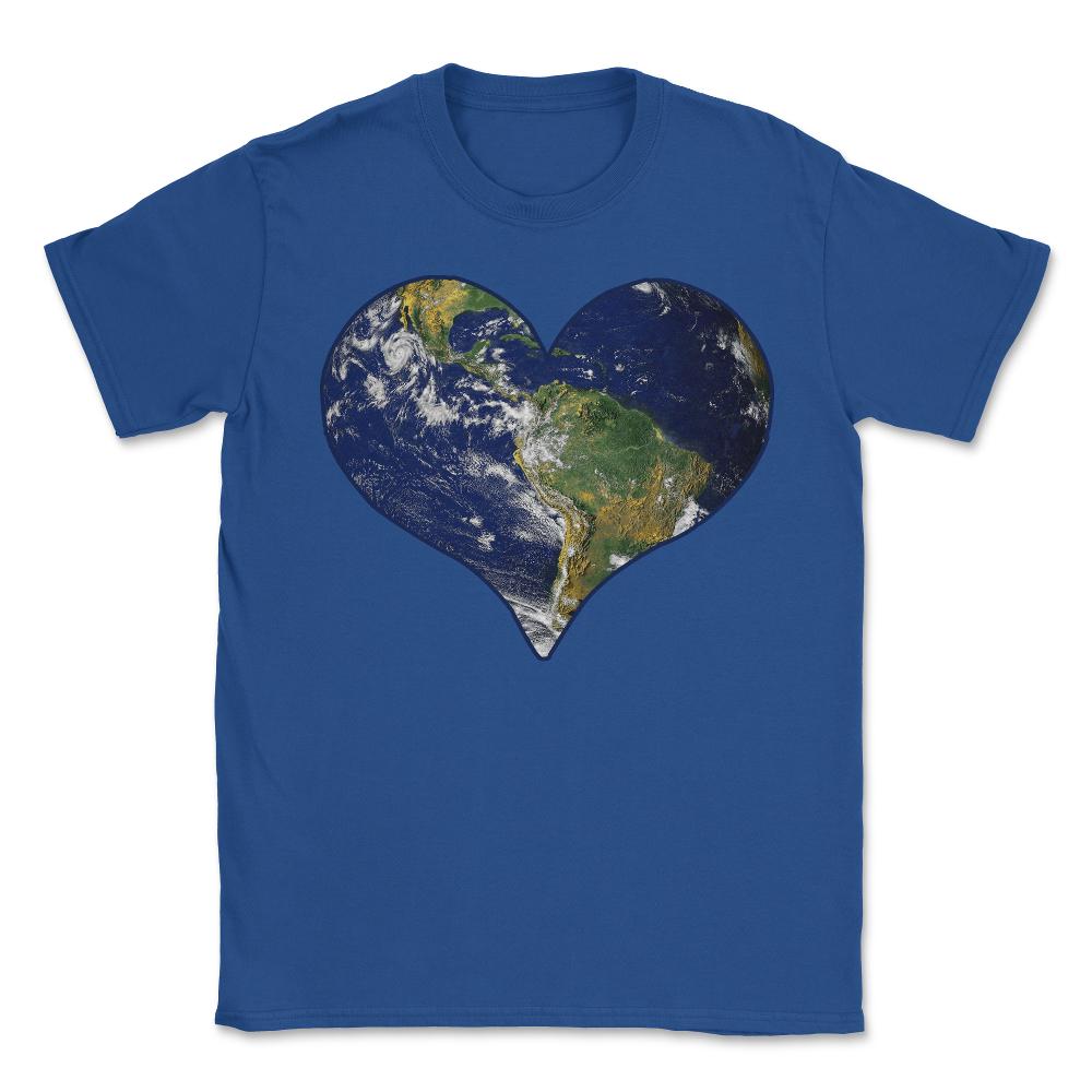 Love Earth Heart Earth Day - Unisex T-Shirt - Royal Blue