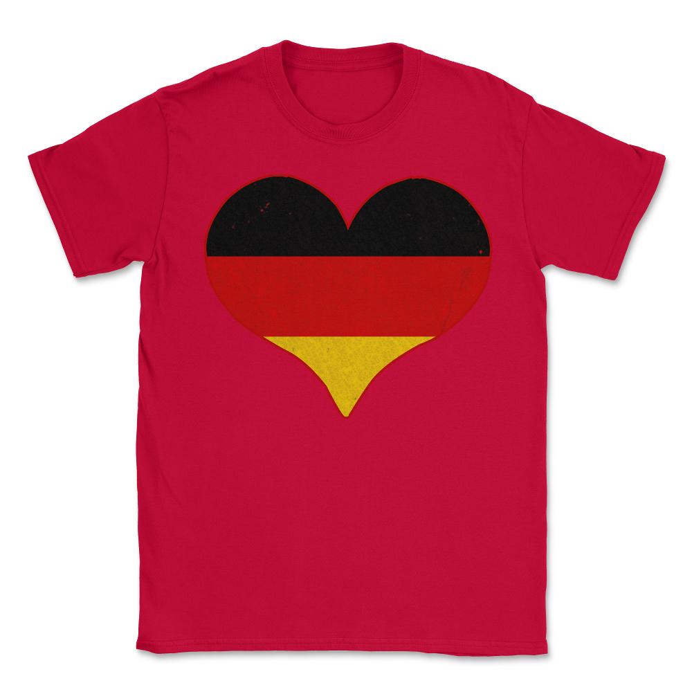 I Love Germany Flag - Unisex T-Shirt - Red