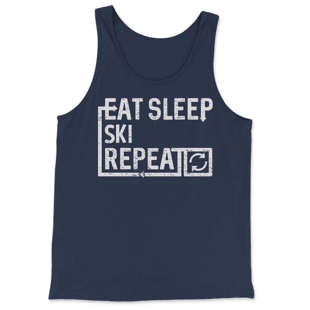 Eat Sleep Ski - Tank Top - Navy