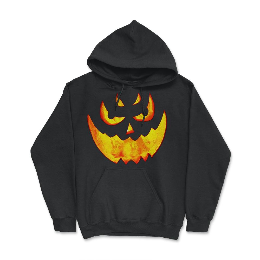 Scary Glowing Pumpkin Halloween Costume - Hoodie - Black