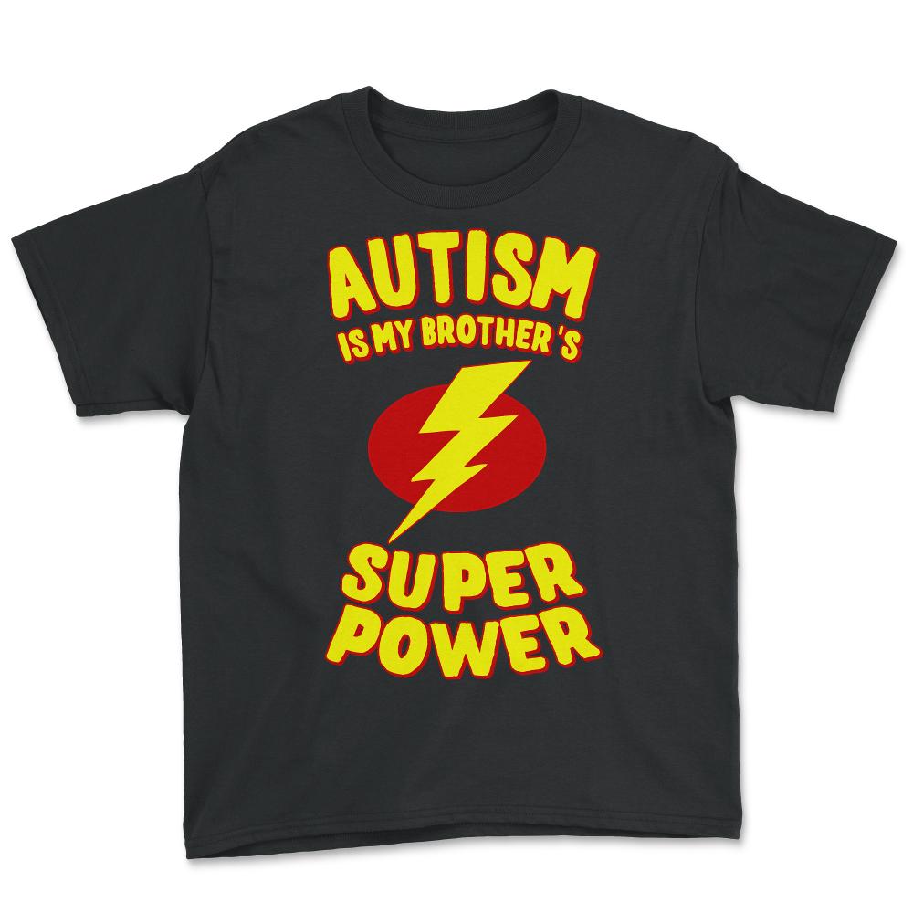 Autism Is My Brother's Superpower - Youth Tee - Black