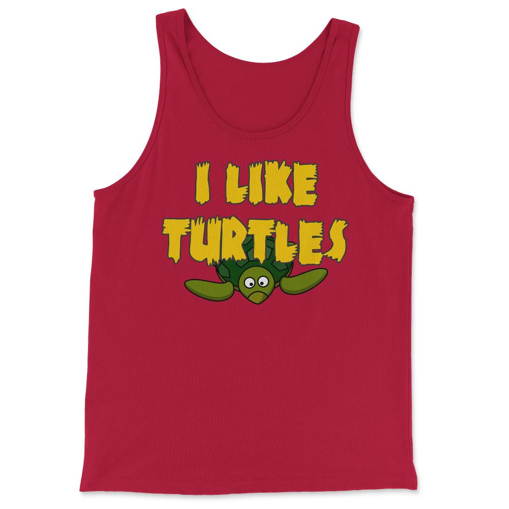 I Like Turtles - Tank Top - Red