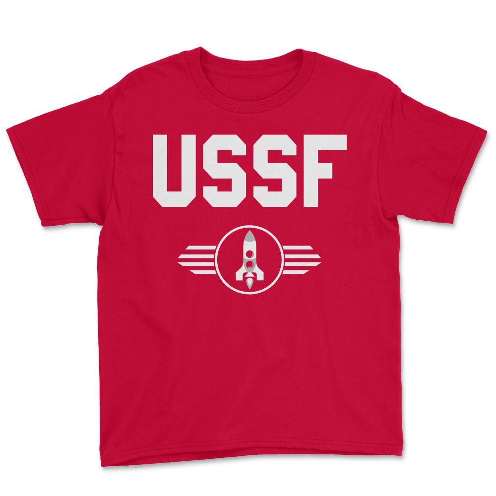 United States Space Force USSF - Youth Tee - Red