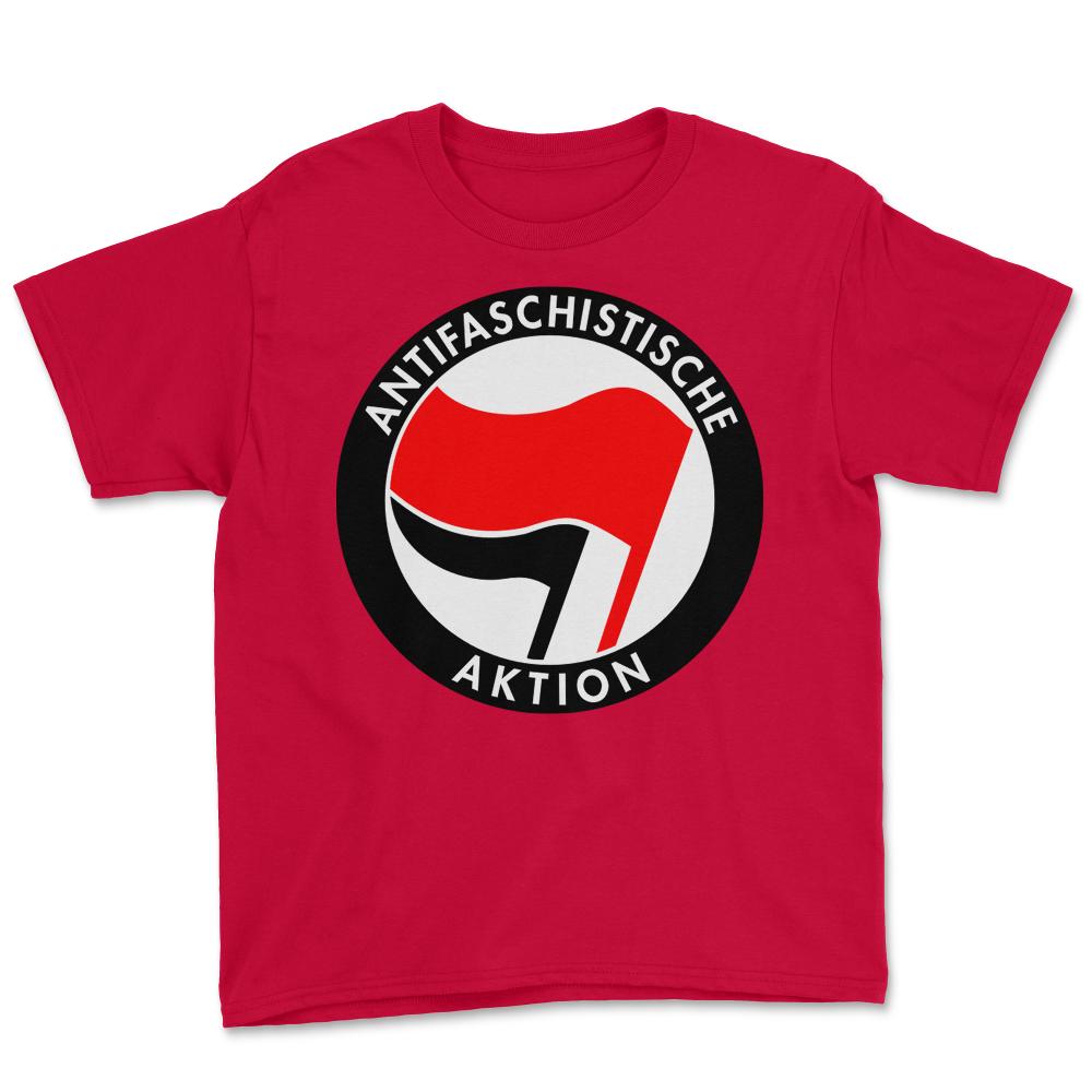Retro Germany Antifaschistische Aktion Anti-Fascist - Youth Tee - Red