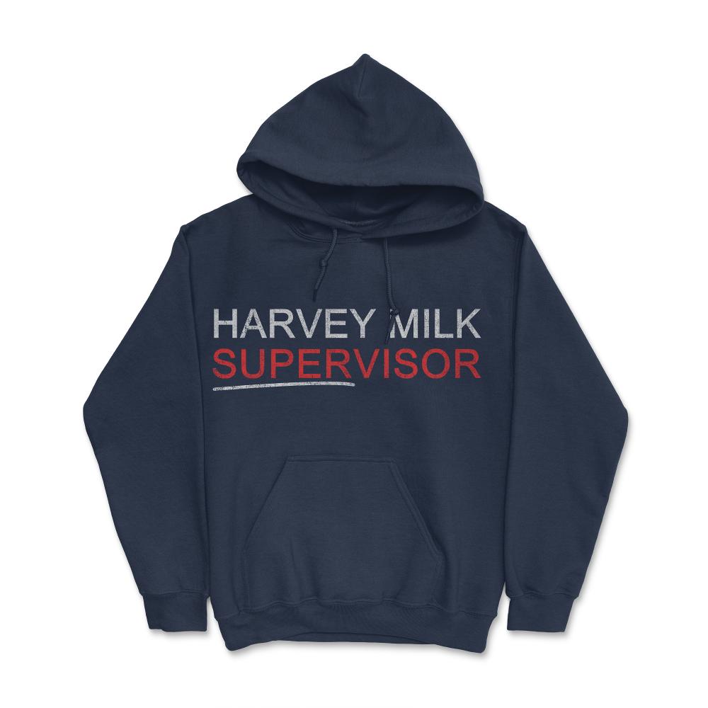 Harvey Milk Supervisor Distressed - Hoodie - Navy