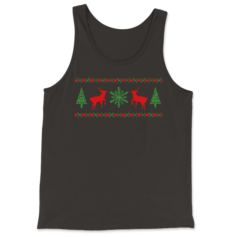 Classic Ugly Christmas Sweater - Tank Top - Black